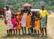 girls wearing colorful dresses