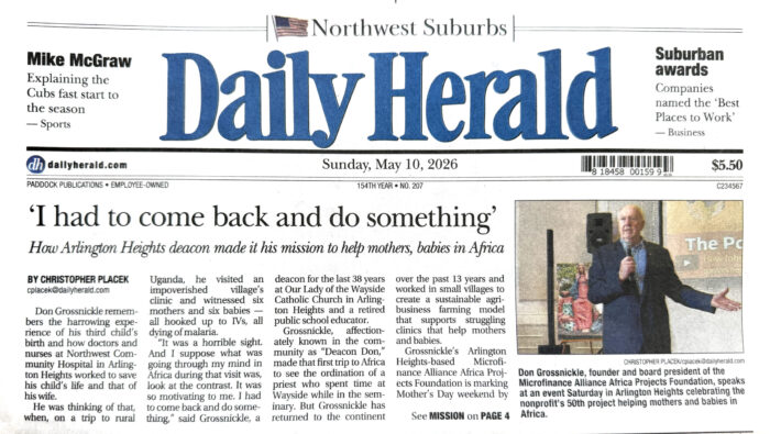 Daily Herald article about our 50th project celebration